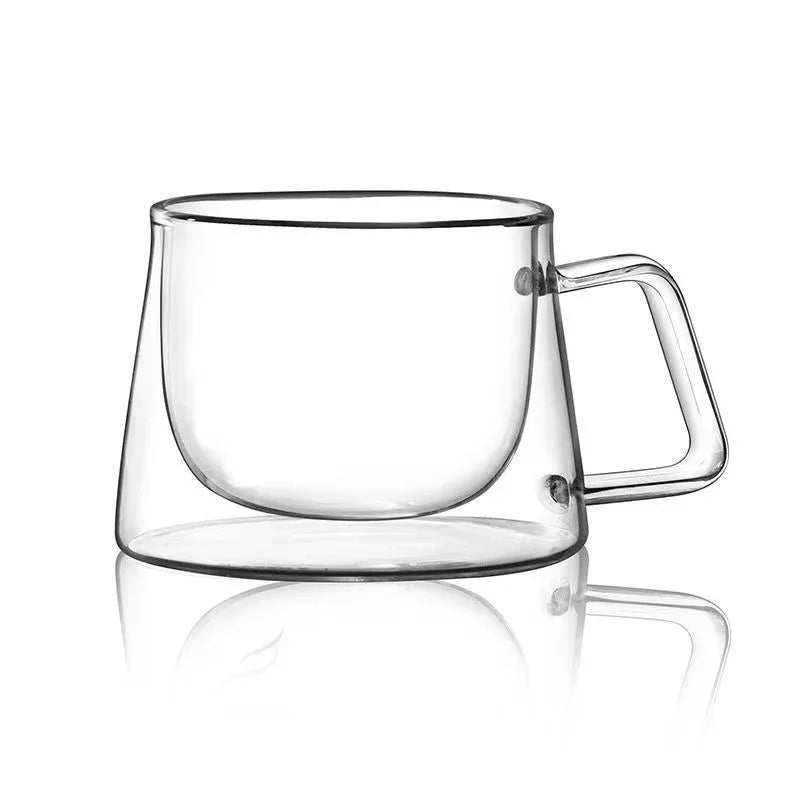 Caneca de Vidro Duplo para Café - Design Elegante